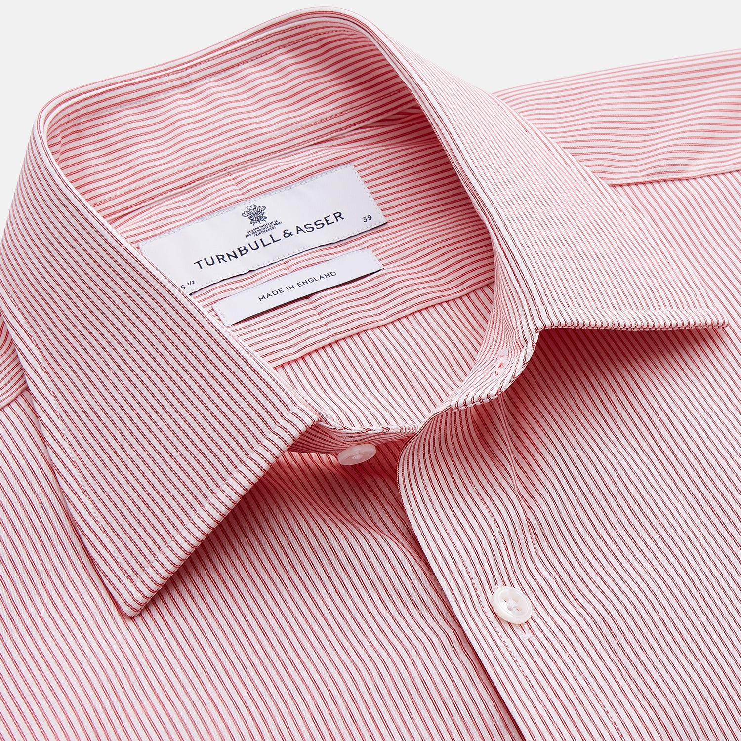 View 2 of product Pink and White Stripe Cotton Regular Fit Mayfair Shirt