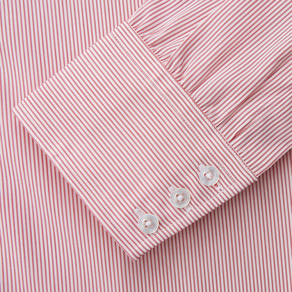 Pink and White Stripe Cotton Regular Fit Mayfair Shirt Image 2