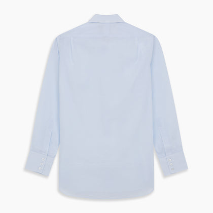 Light Blue Multi-Check Cotton Regular Fit Mayfair Shirt Image 4