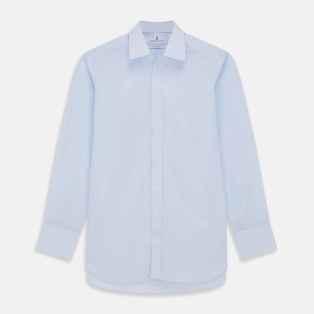 Light Blue Multi-Check Cotton Regular Fit Mayfair Shirt