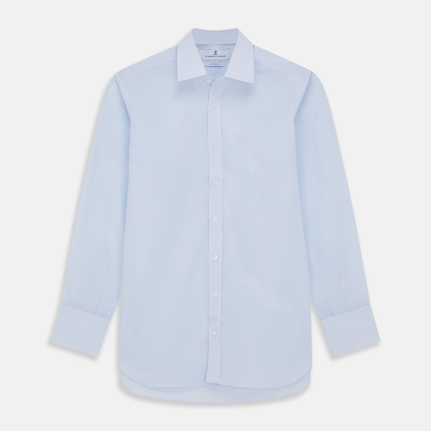 View 1 of product Light Blue Multi-Check Cotton Regular Fit Mayfair Shirt