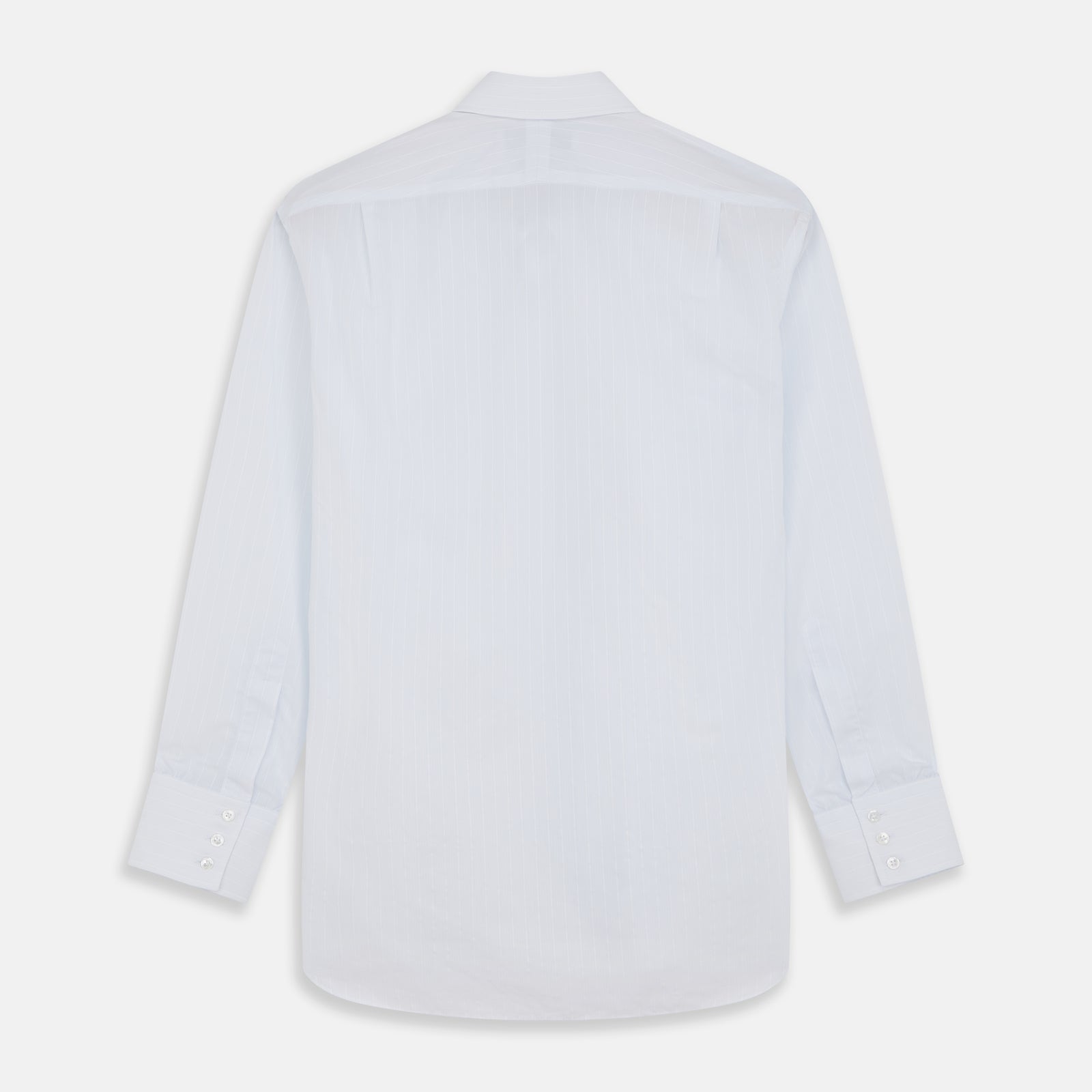 View 5 of product Cloudy Blue Stripe Cotton Regular Fit Mayfair Shirt