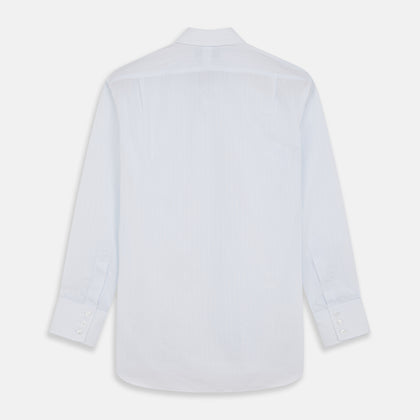 Cloudy Blue Stripe Cotton Regular Fit Mayfair Shirt Image 4