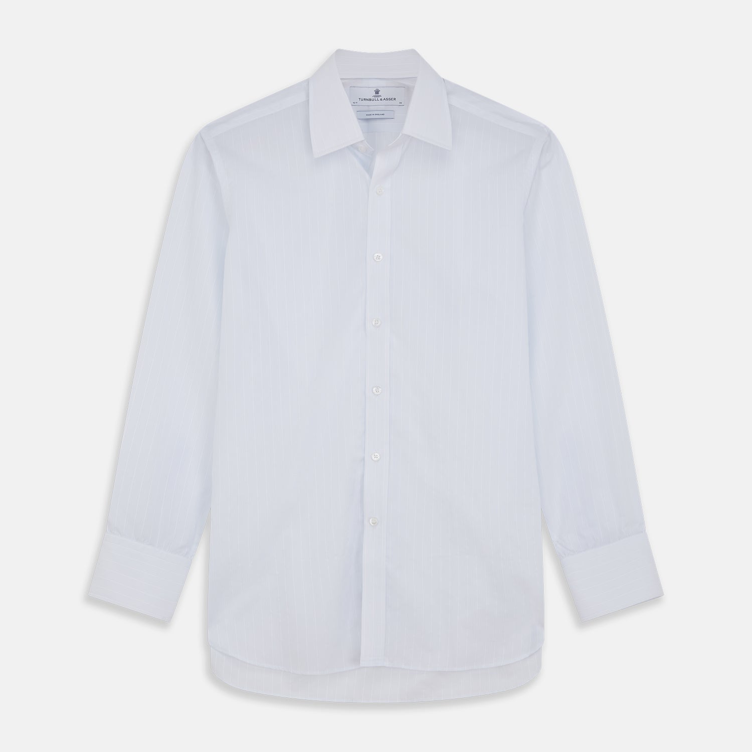 Cloudy Blue Stripe Cotton Regular Fit Mayfair Shirt
