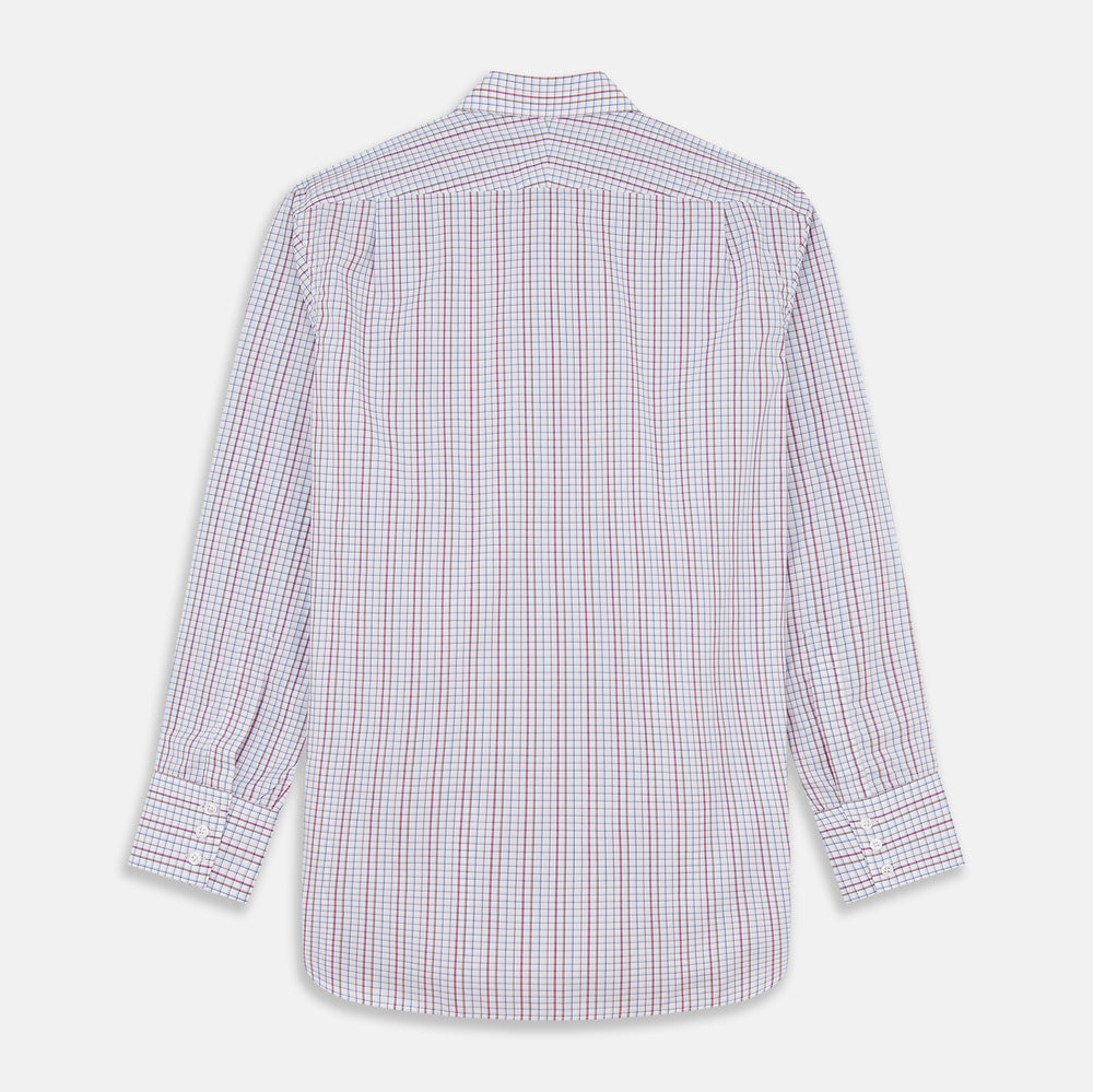 Red Multi-check Cotton Regular Fit Mayfair Shirt