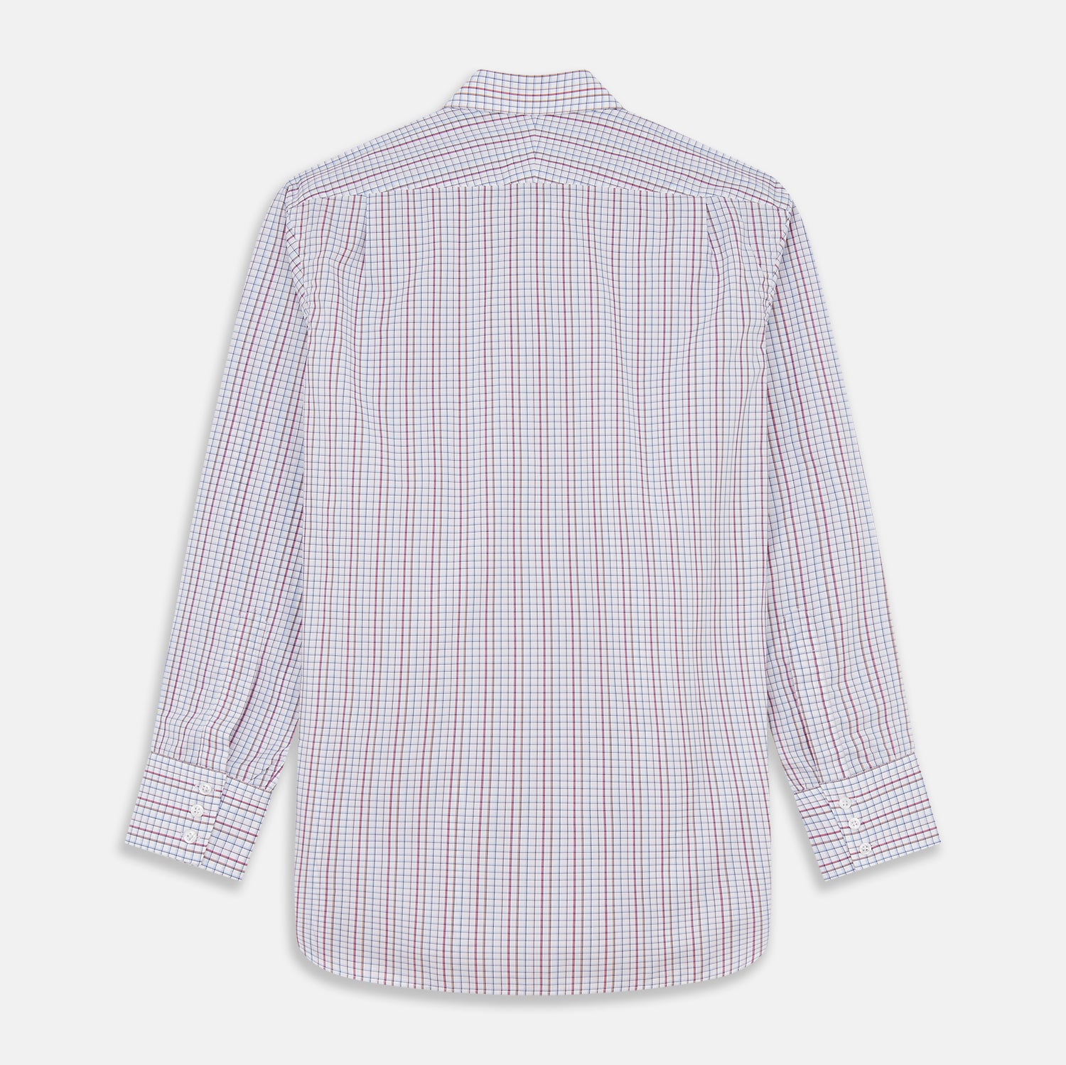 View 5 of product Red Multi-check Cotton Regular Fit Mayfair Shirt