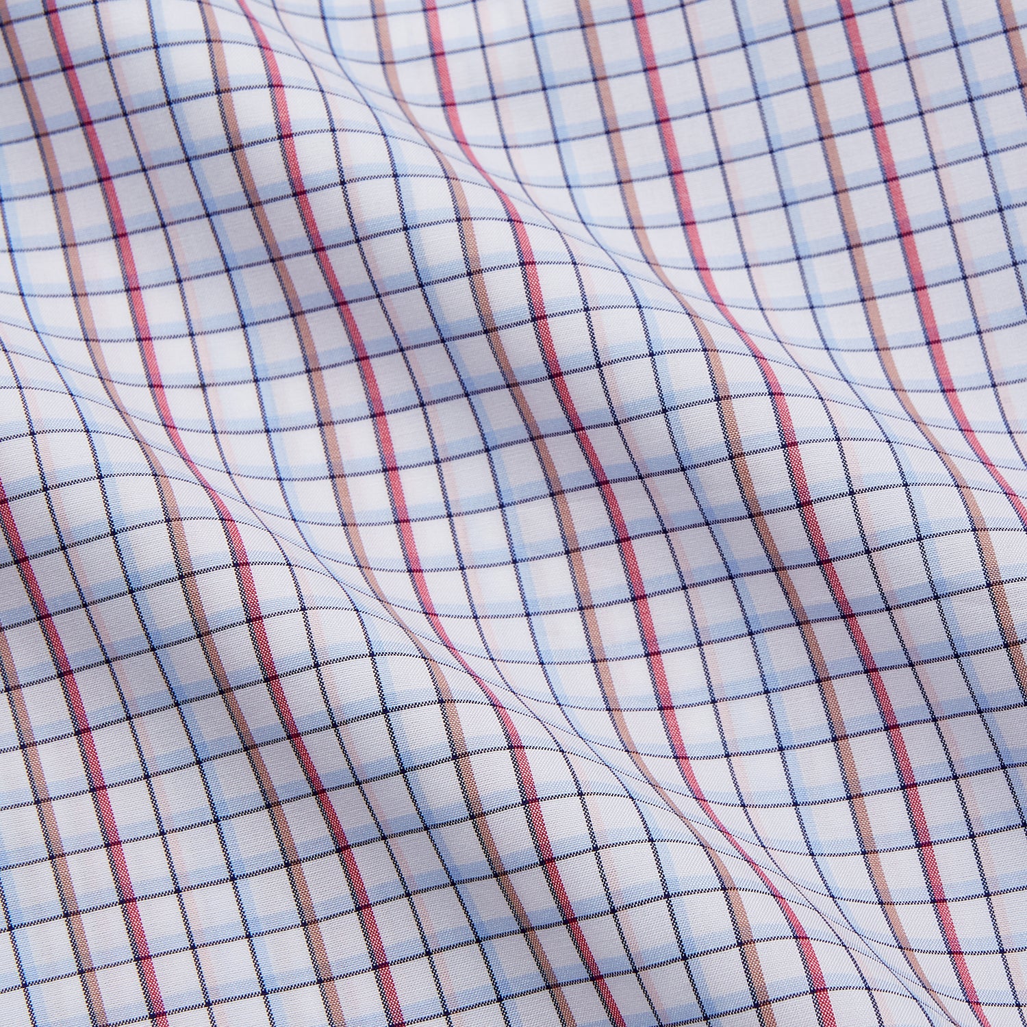 View 4 of product Red Multi-check Cotton Regular Fit Mayfair Shirt