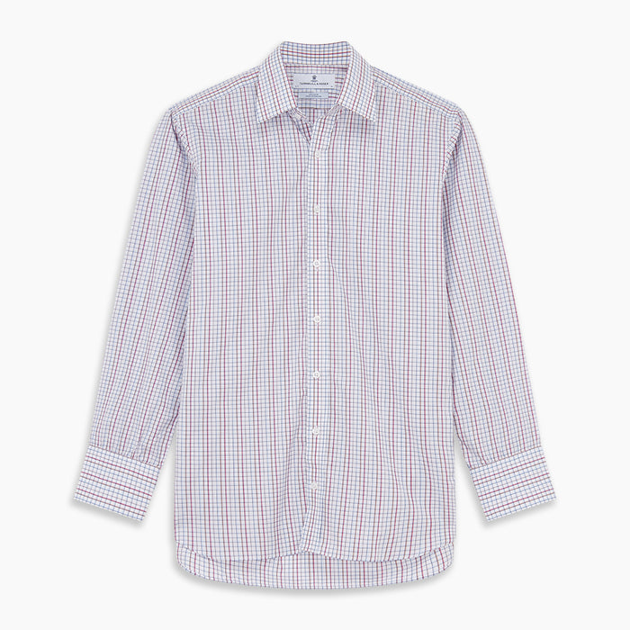 Red Multi-check Cotton Regular Fit Mayfair Shirt Image 5