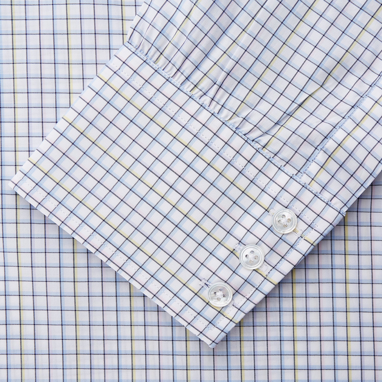 View 3 of product Purple Multi-check Cotton Mayfair Shirt
