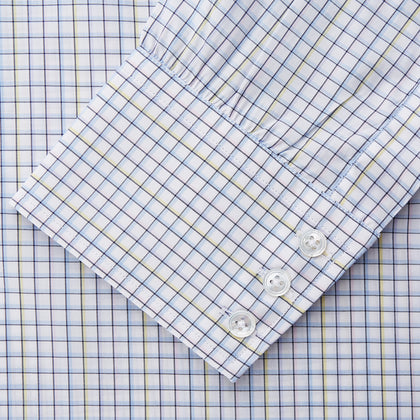 Purple Multi-check Cotton Mayfair Shirt Image 2