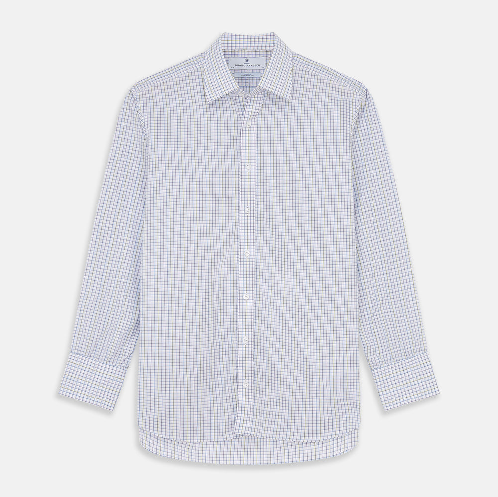 Purple Multi-check Cotton Mayfair Shirt