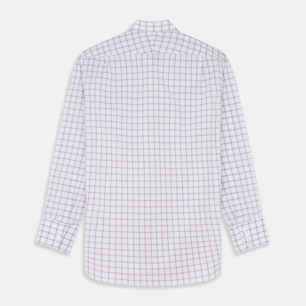 Red and Blue Multi-check Cotton Regular Fit Mayfair Shirt
