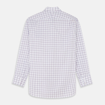 Red and Blue Multi-check Cotton Regular Fit Mayfair Shirt Image 4