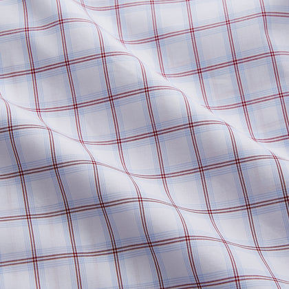 Red and Blue Multi-check Cotton Regular Fit Mayfair Shirt Image 3