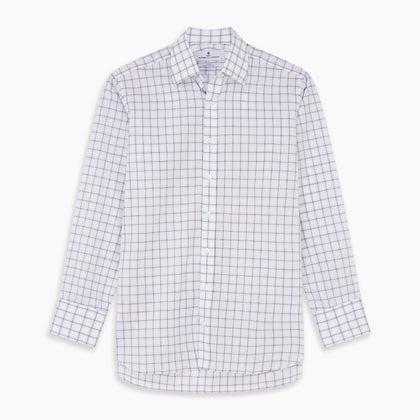 Red and Blue Multi-check Cotton Regular Fit Mayfair Shirt Image 5