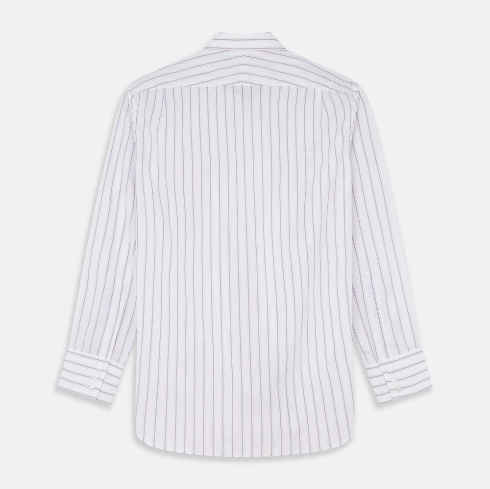 Red and Blue Multi-stripe Cotton Regular Fit Mayfair Shirt