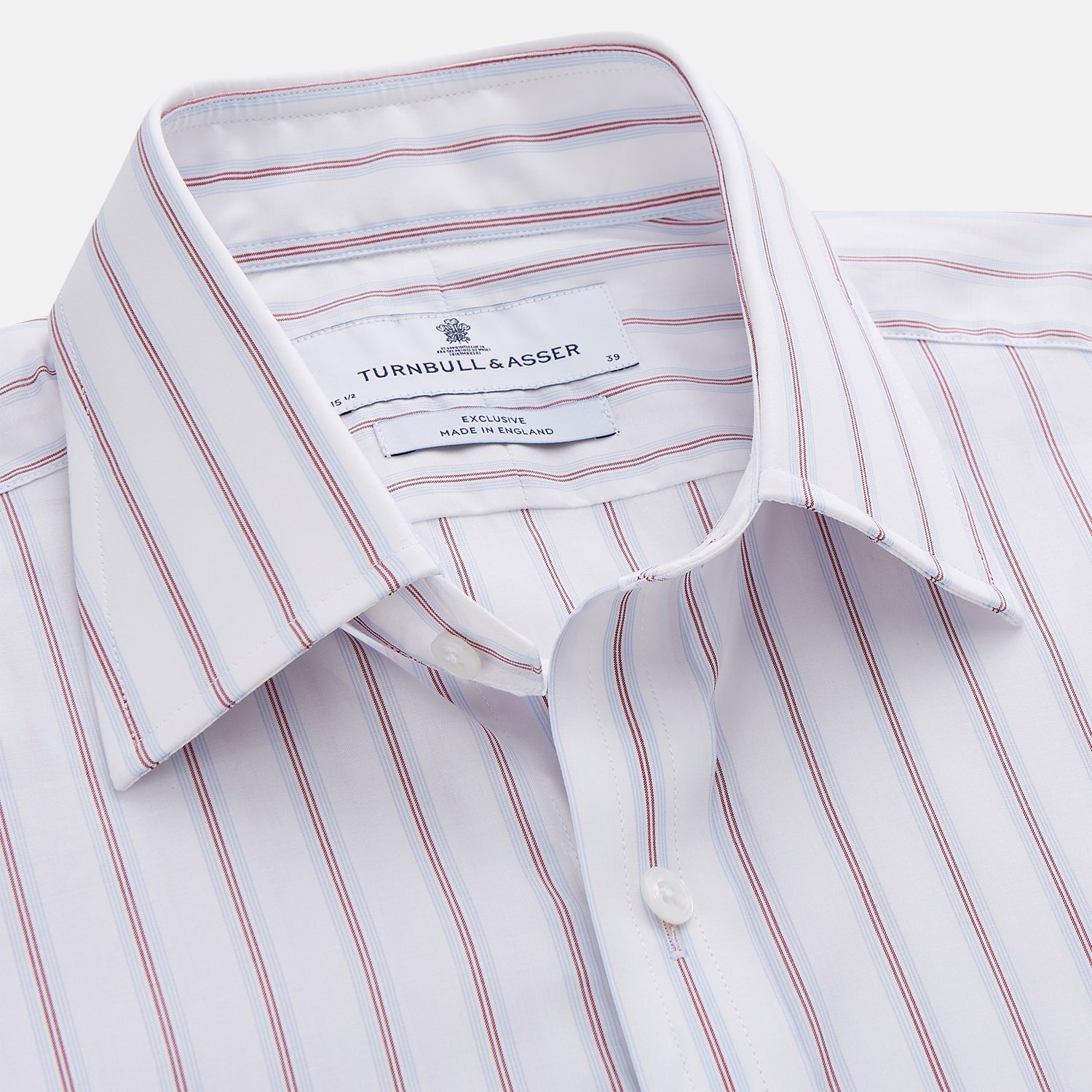 View 4 of product Red and Blue Multi-stripe Cotton Regular Fit Mayfair Shirt