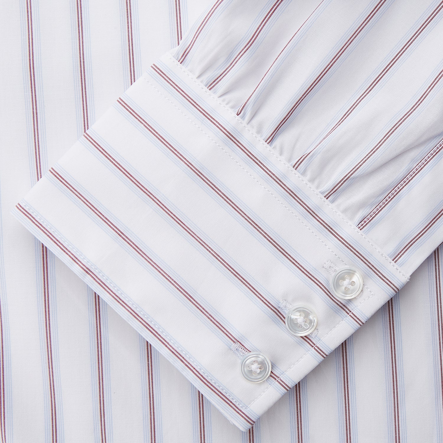 View 5 of product Red and Blue Multi-stripe Cotton Regular Fit Mayfair Shirt