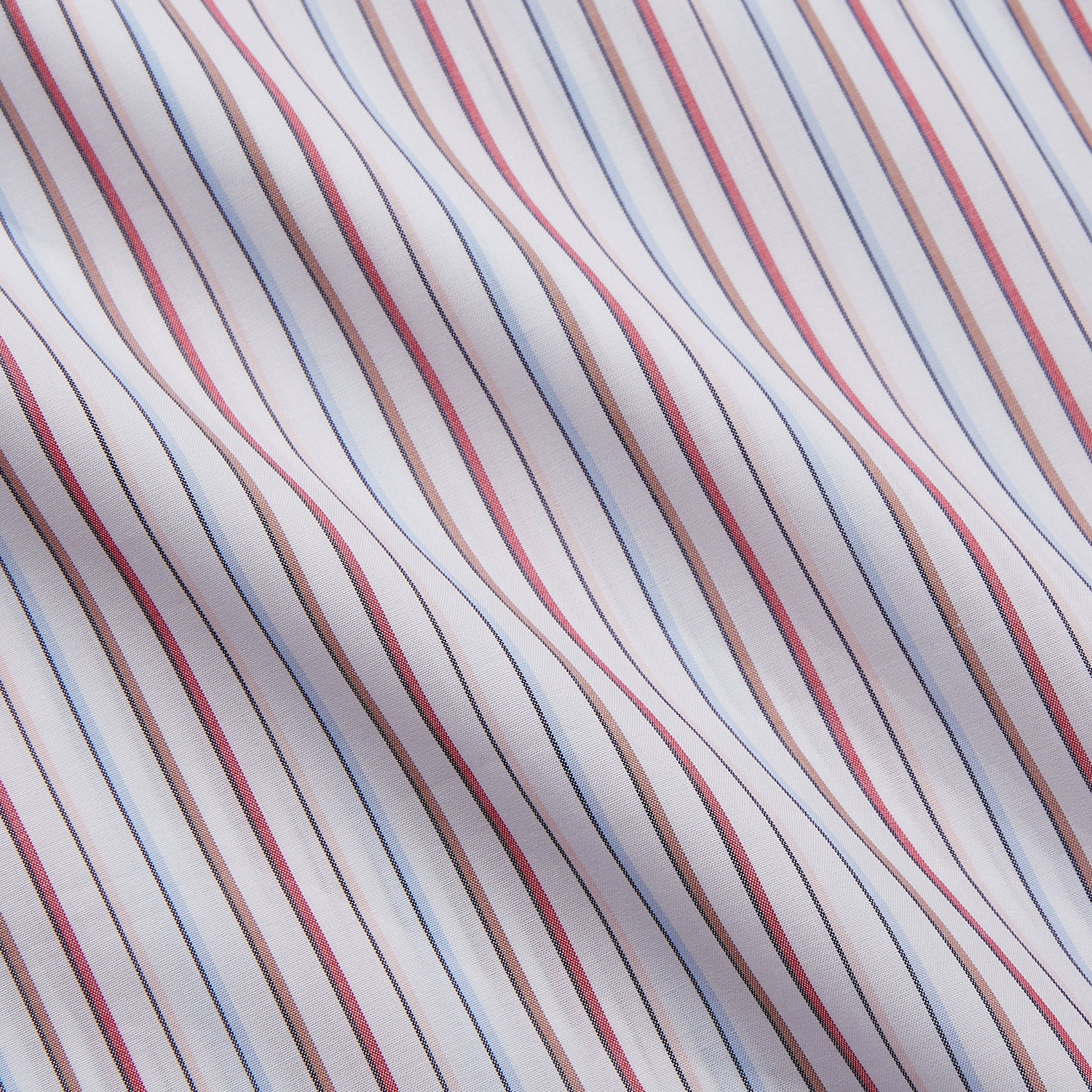 View 4 of product Red Multi-stripe Cotton Regular Fit Mayfair Shirt