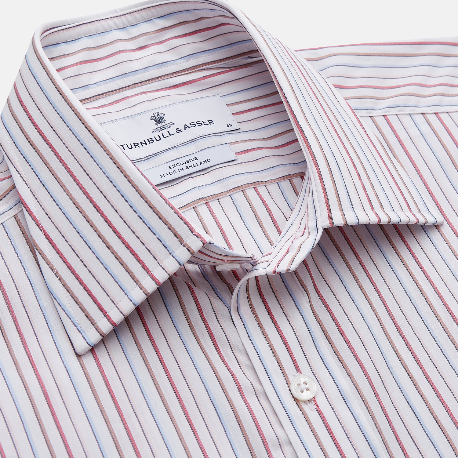 View 2 of product Red Multi-stripe Cotton Regular Fit Mayfair Shirt