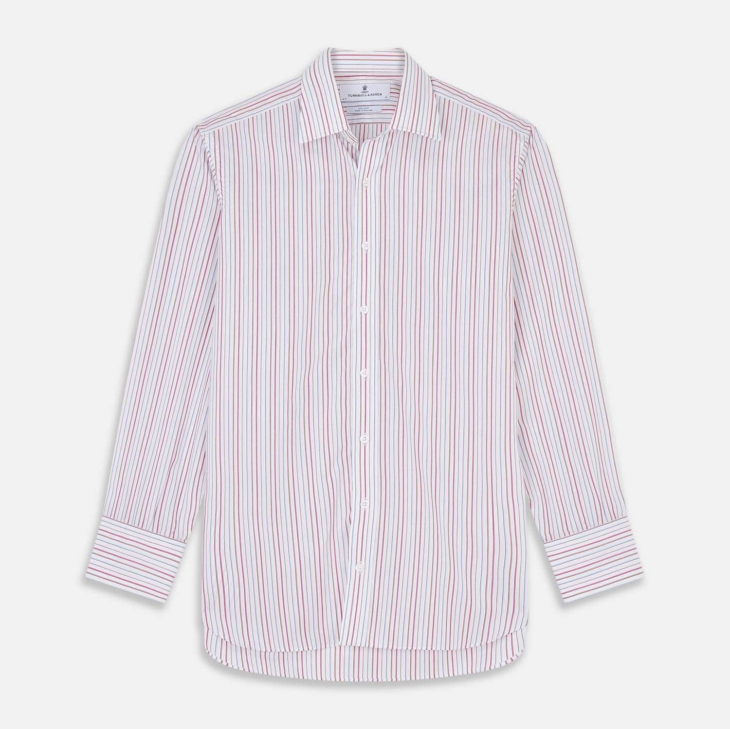 View 1 of product Red Multi-stripe Cotton Regular Fit Mayfair Shirt