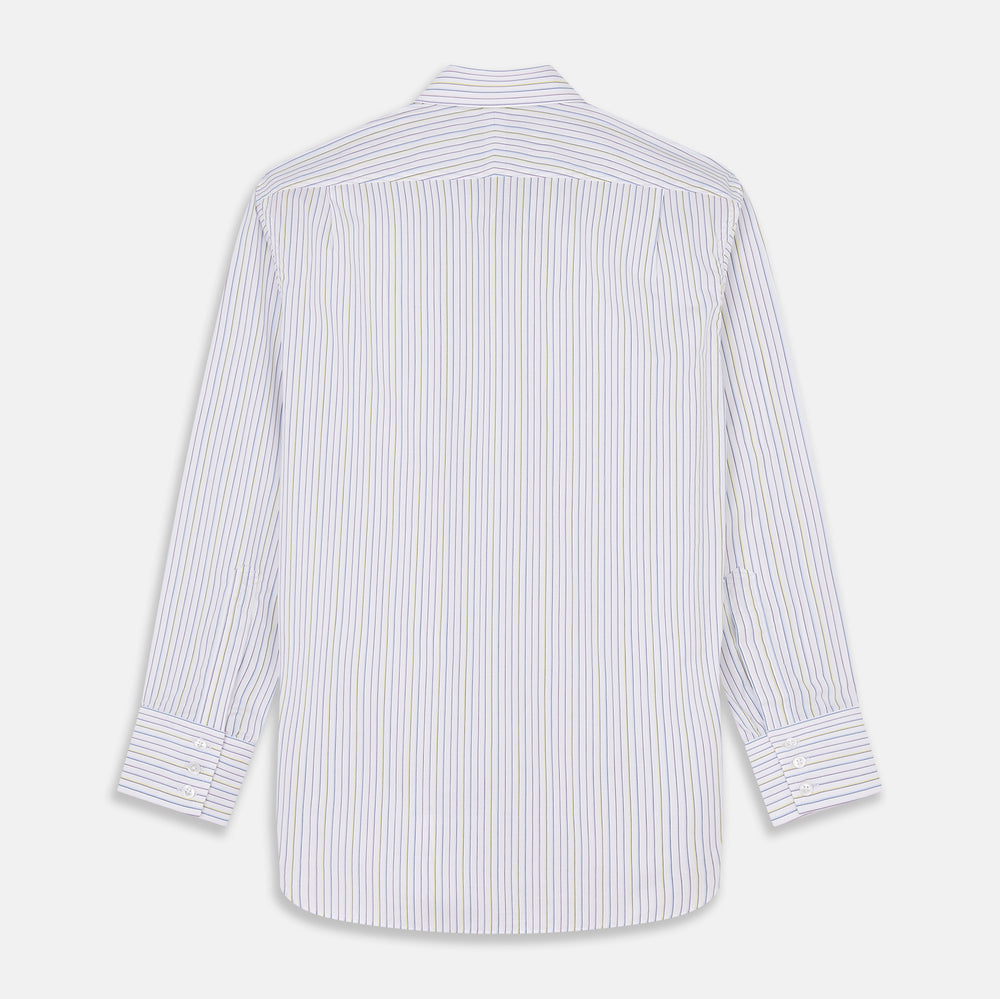 Purple Multi-stripe Cotton Regular Fit Mayfair Shirt