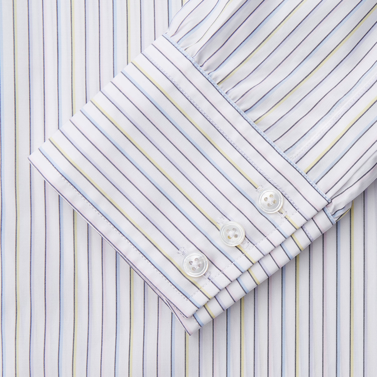 View 3 of product Purple Multi-stripe Cotton Regular Fit Mayfair Shirt