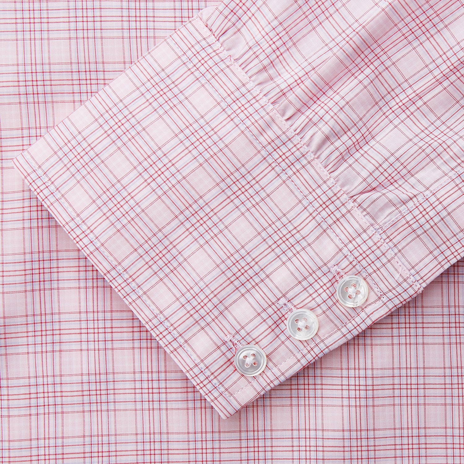 View 3 of product Pink Multi-check Cotton Regular Fit Mayfair Shirt