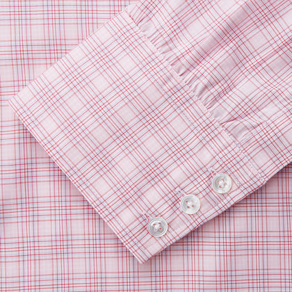 Pink Multi-check Cotton Regular Fit Mayfair Shirt Image 2