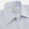 View 2 of product Pale Blue and White Multi-stripe Cotton Regular Fit Mayfair Shirt
