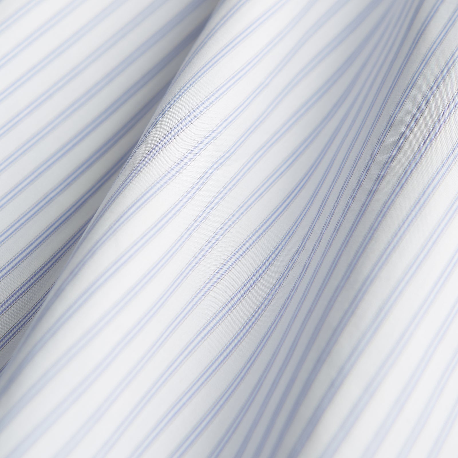 View 4 of product Pale Blue and White Multi-stripe Cotton Regular Fit Mayfair Shirt