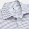 View 2 of product White and Blue Check Cotton Tailored Fit Shelton Shirt