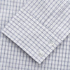 View 3 of product White and Blue Check Cotton Tailored Fit Shelton Shirt