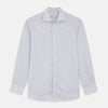 View 1 of product White and Blue Check Cotton Tailored Fit Shelton Shirt