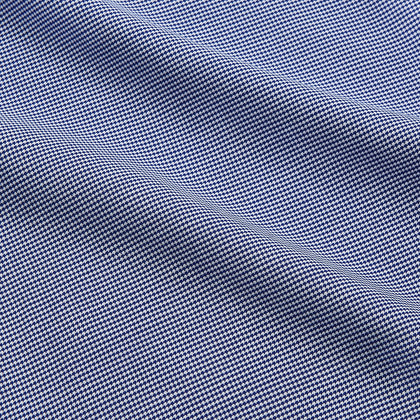 Navy Pattern Cotton Voile Tailored Fit Shelton Shirt Image 3