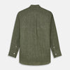 View 5 of product Sage Green Linen Weekend Fit Finch Shirt