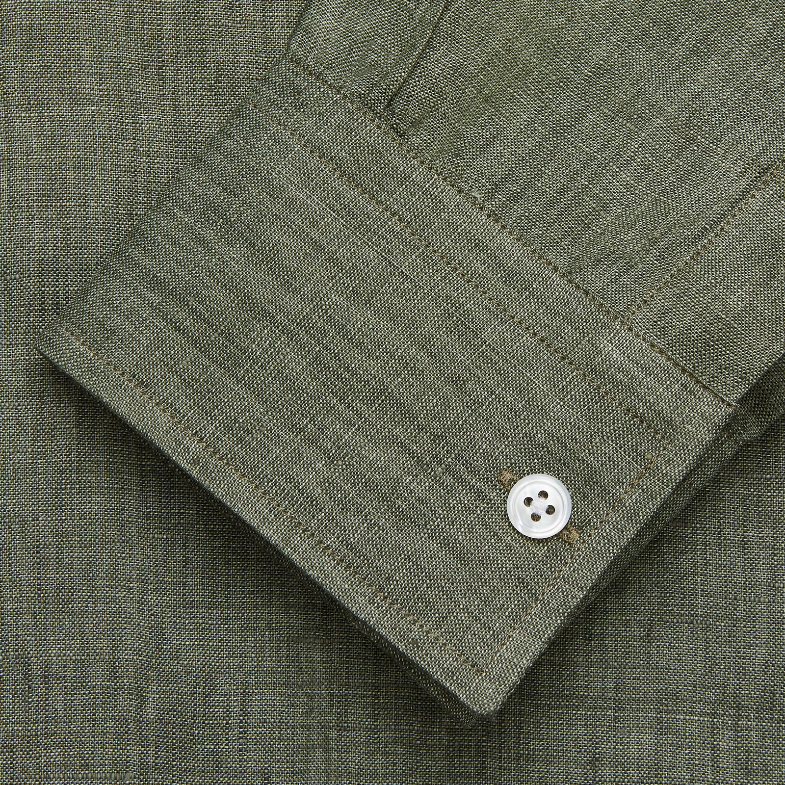 View 2 of product Sage Green Linen Weekend Fit Finch Shirt