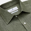 View 3 of product Sage Green Linen Weekend Fit Finch Shirt