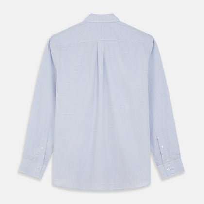 Pale Blue Multi Check Cashmerello Weekend Fit Hayne Shirt Image 4