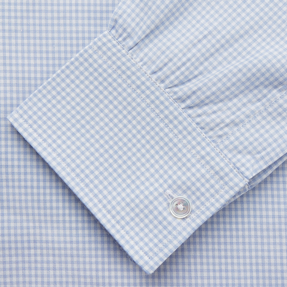 Pale Blue Multi Check Cashmerello Weekend Fit Hayne Shirt