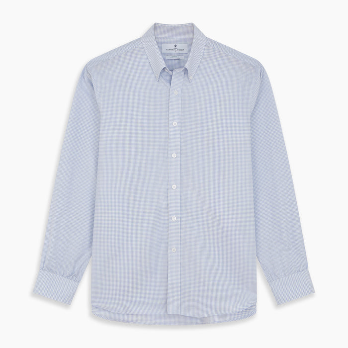 Pale Blue Multi Check Cashmerello Weekend Fit Hayne Shirt Image 5