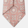 Slim Pink Floral Tile Silk Tie