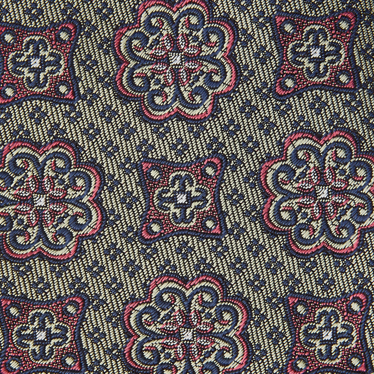 View 3 of product Green Floral Tile Silk Tie