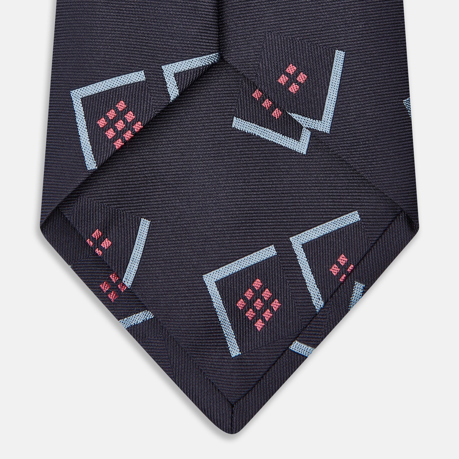 View 3 of product Navy Graphic Deco Silk Tie