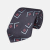 View 1 of product Navy Graphic Deco Silk Tie