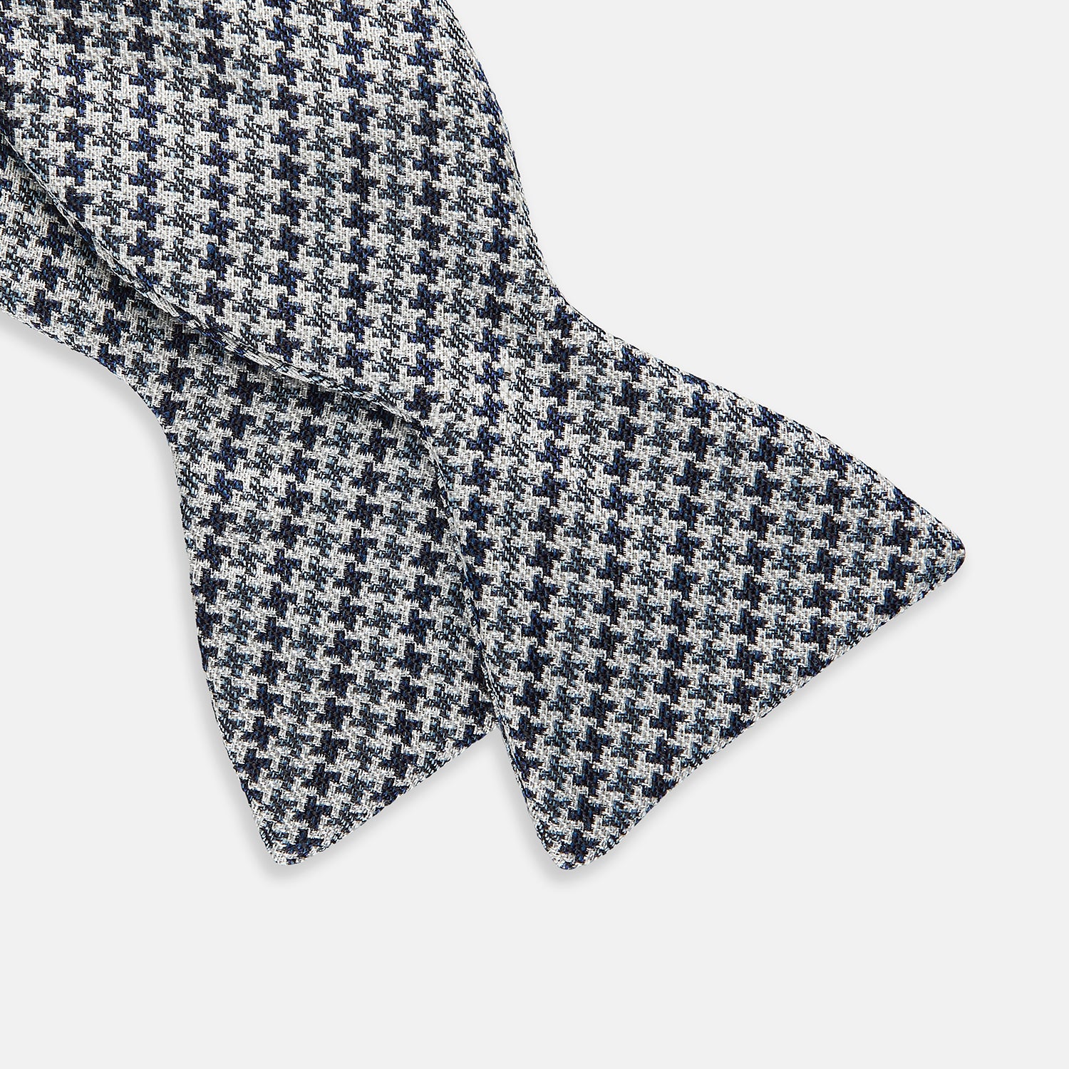 View 3 of product Blue Multi Puppytooth Silk Bow Tie