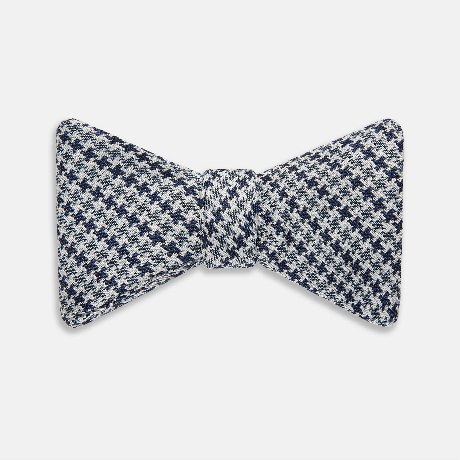 View 1 of product Blue Multi Puppytooth Silk Bow Tie