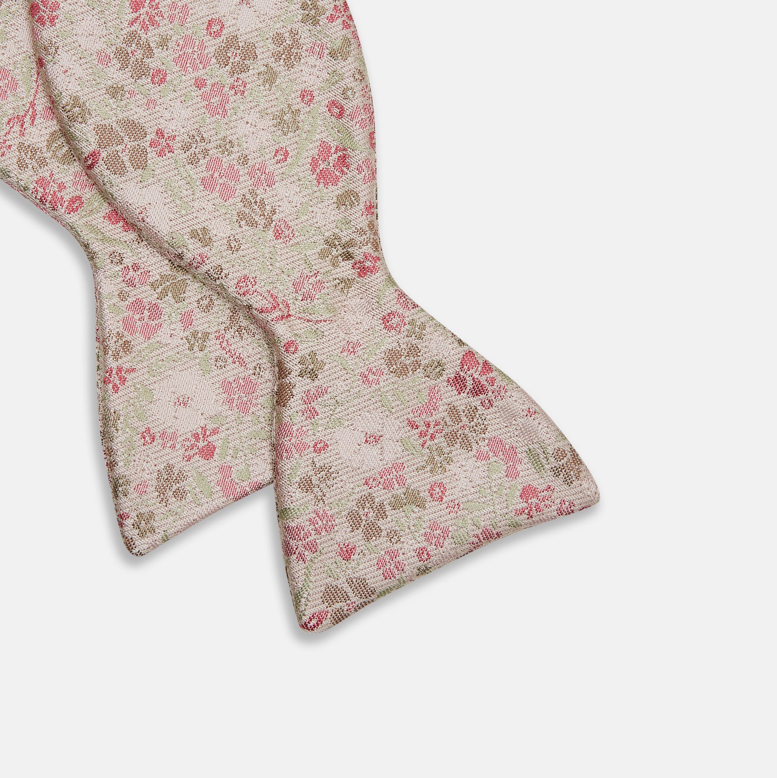 Pink Multi Floral Silk Bow Tie