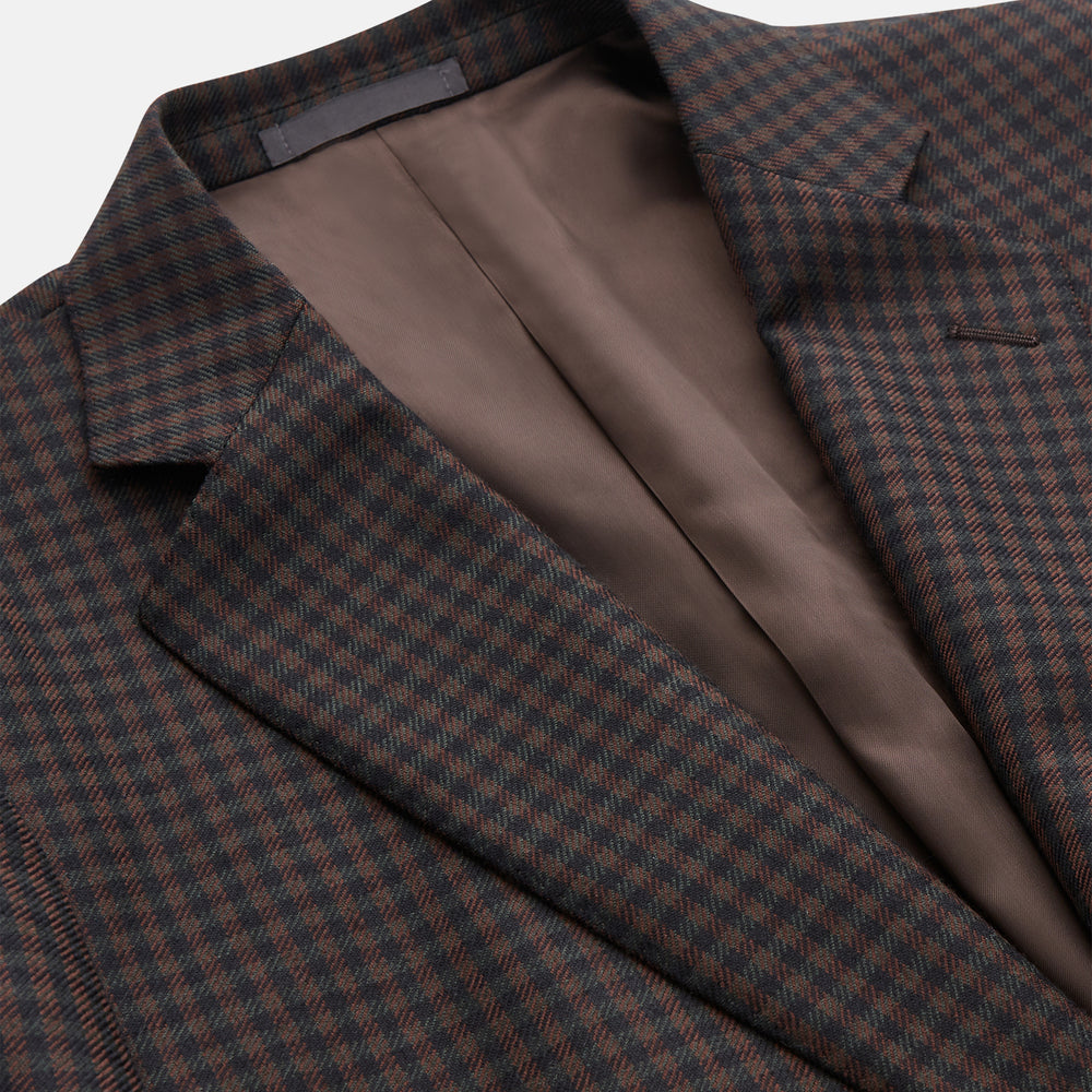 brown checked blazer dress Brown and Grey Checkered Blazer EU56/US46 main image 0