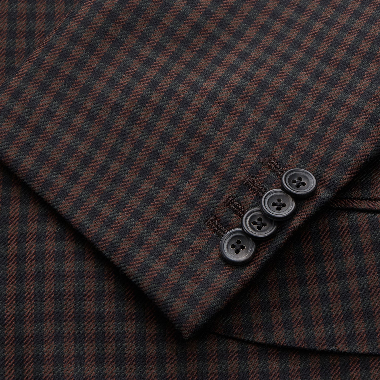 View 3 of product Brown and Navy Checked Wool Barrington Blazer
